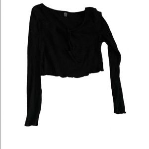 Shein black crop top